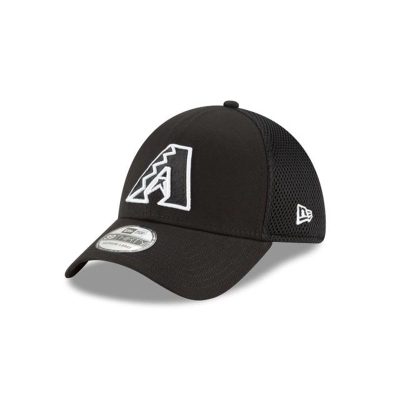 Black Arizona Diamondbacks Hat - New Era MLB Neo 39THIRTY Stretch Fit Caps USA8704936